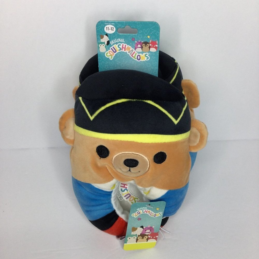 Squishmallows Official‎ Kellytoy Kids Braven Christmas Bear Slippers Size 11/12
